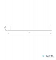 MEDIDAS TOALLERO BARRA 600mm ARTIC BRUMA